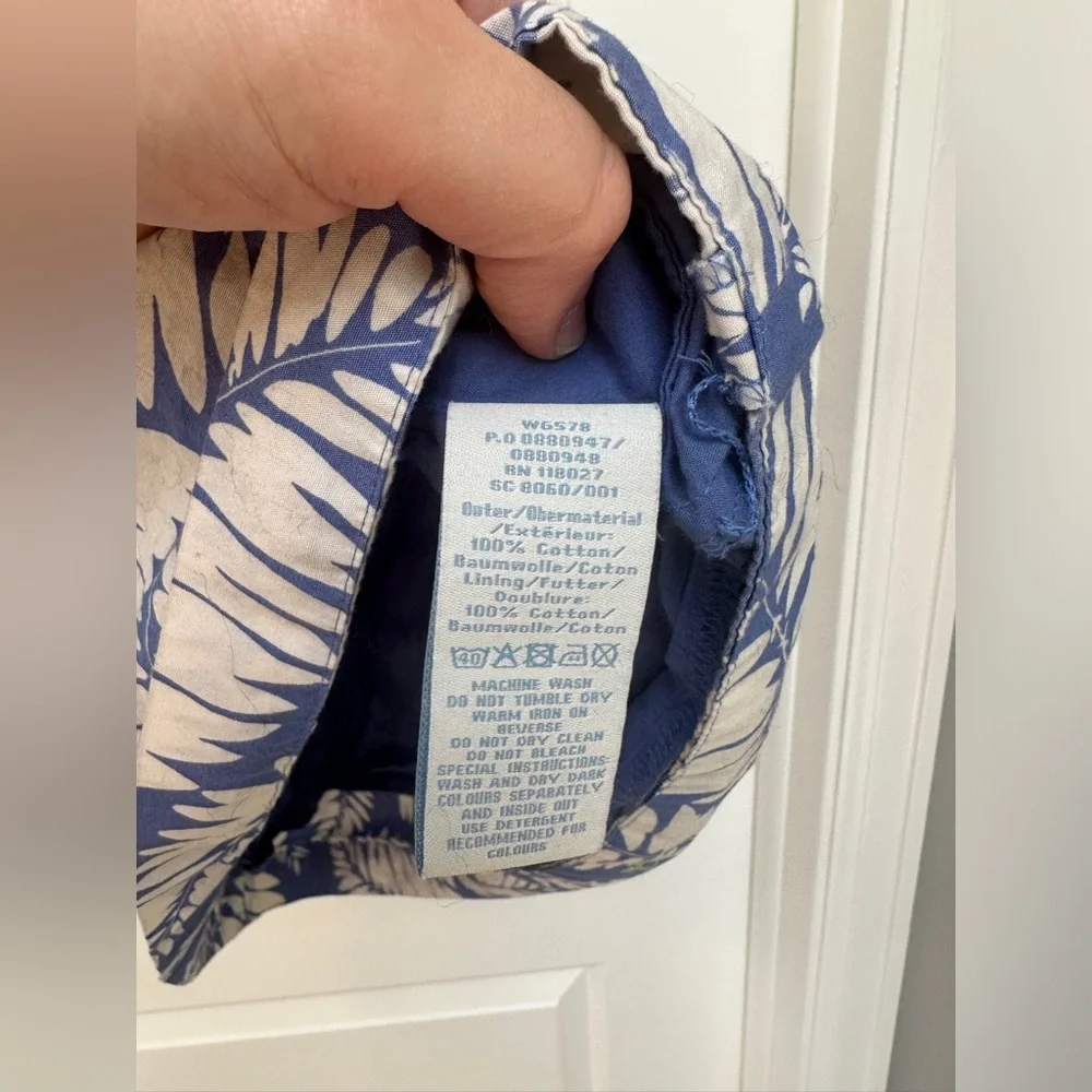 Boden Blue Floral Lined Skirt - Picture 5 of 7